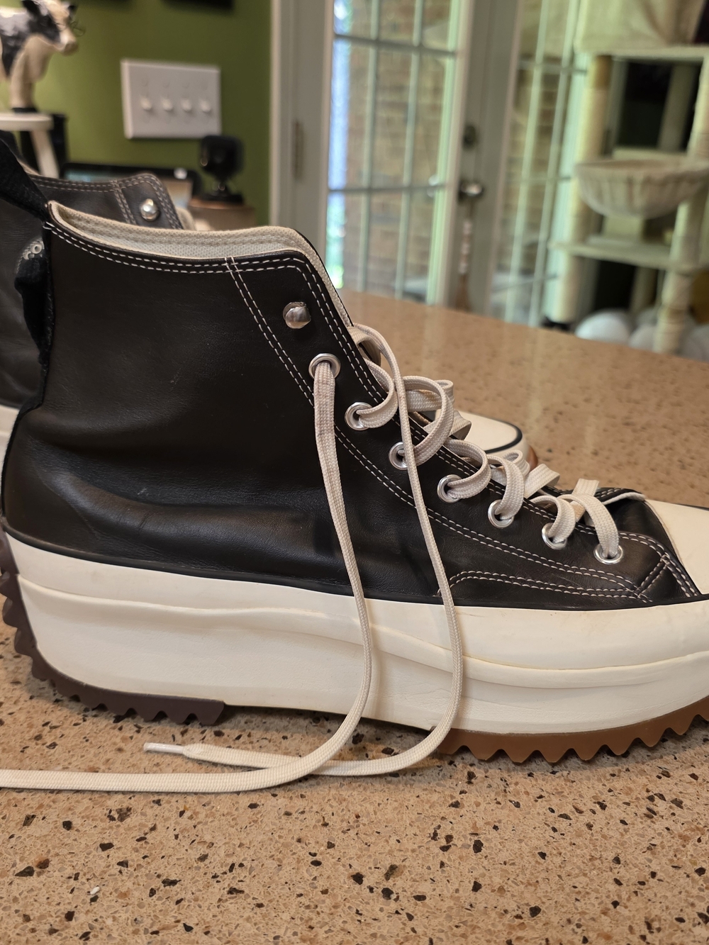 Chuck Taylor Converse Run Star Hike High Top Leather Platform Sneaker - Picture 6 of 14